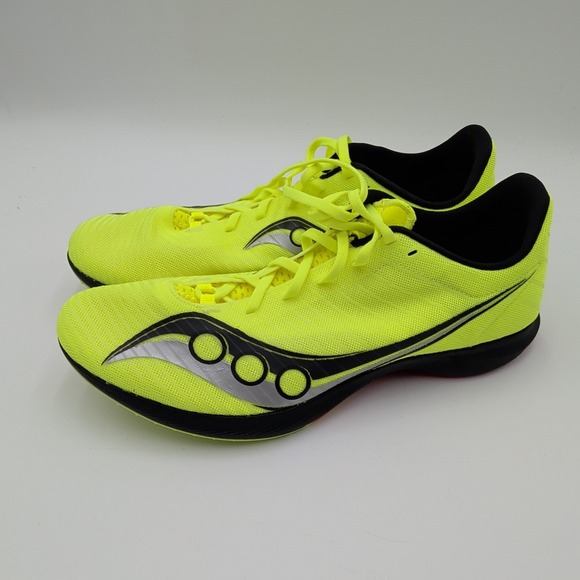 Saucony‎ Velocity MP Men\'s 11.5 NEW Yellow Spiked Running Track Cleats S29099-05 main image 4